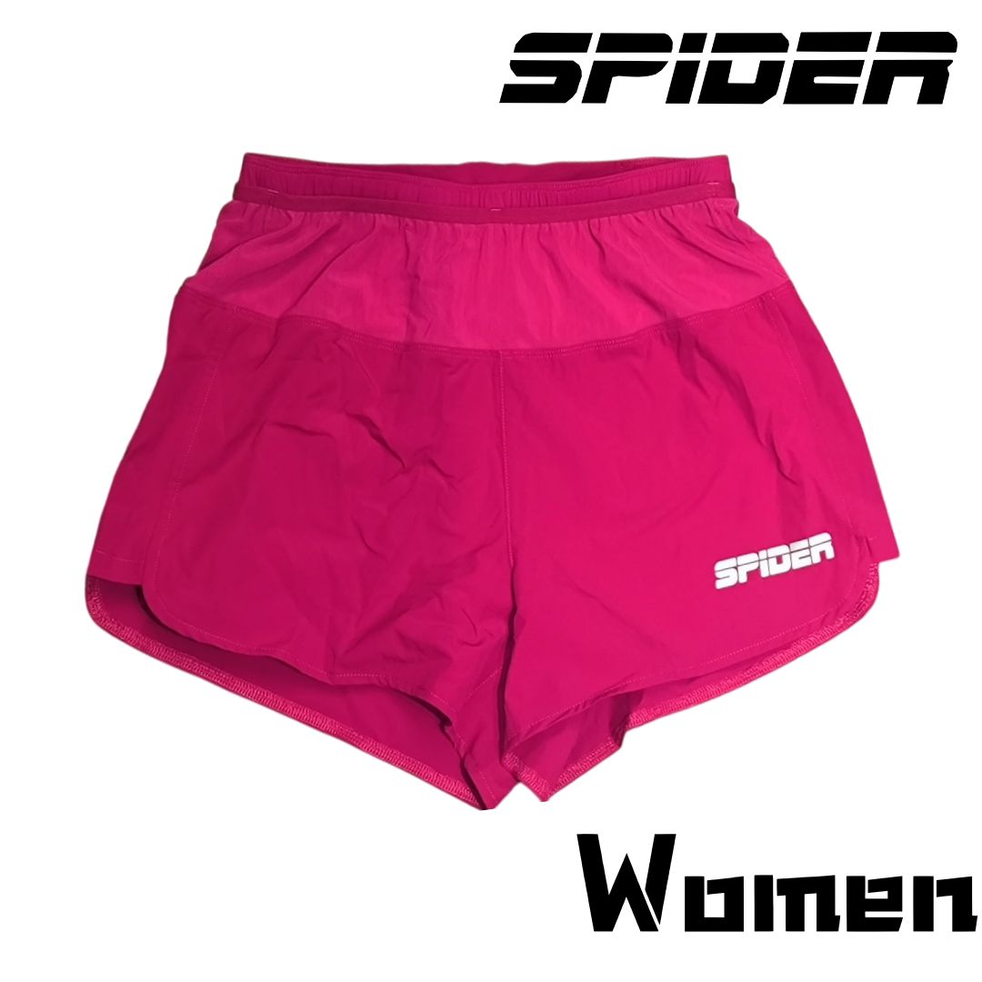 SPIDER -【女裝】2 in 1 Multiple Functional Running Shorts - 野莓紅