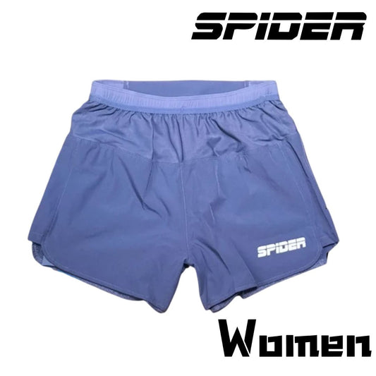 SPIDER -【Women】2 in 1 Multiple Functional Running Shorts - Slate Blue