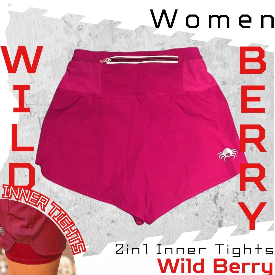 SPIDER -【女裝】2 in 1 Multiple Functional Running Shorts - 野莓紅