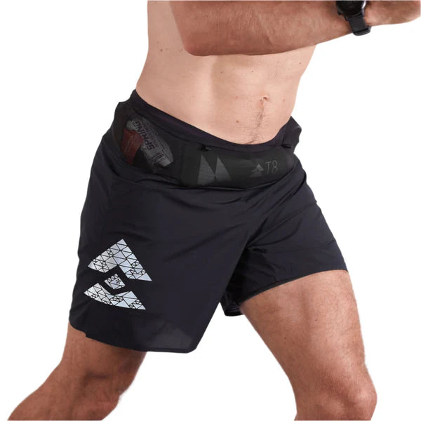 Men's Sherpa Shorts - Black (silver logo)