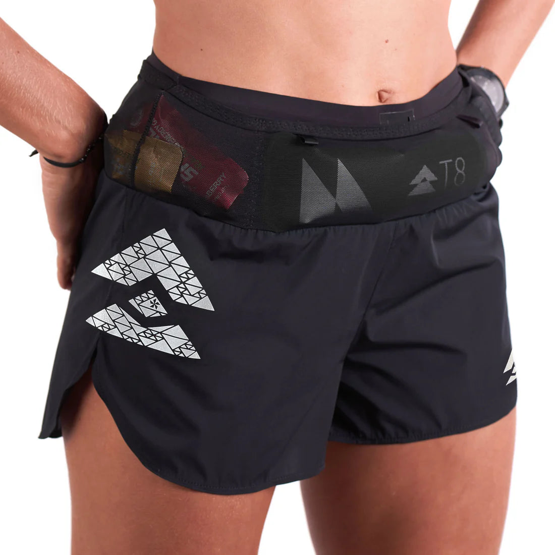 Women's Sherpa Shorts - Black (silver logo)