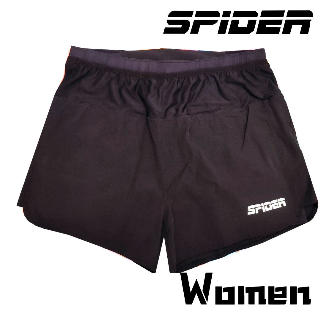 SPIDER -【Women】2 in 1 Multiple Functional Running Shorts - Black