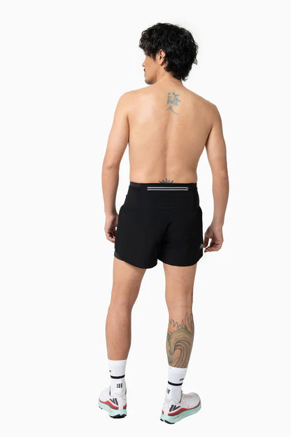 SPIDER -【Men】2 in 1 Multiple Functional Running Shorts - Black