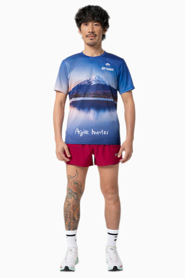 SPIDER -【男裝】2 in 1 Multiple Functional Running Shorts - 野莓紅