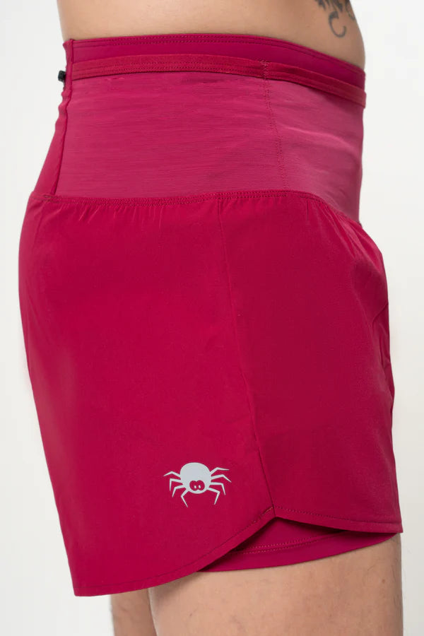 SPIDER -【男裝】2 in 1 Multiple Functional Running Shorts - 野莓紅