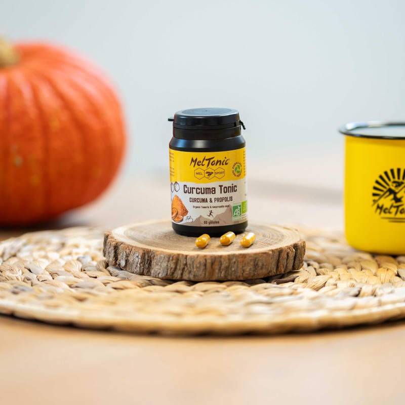 Meltonic - Organic Turmeric Tonic (Turmeric Root Powder: 945mg | Propolis Extract: 45mg | Vegetable Capsule)
